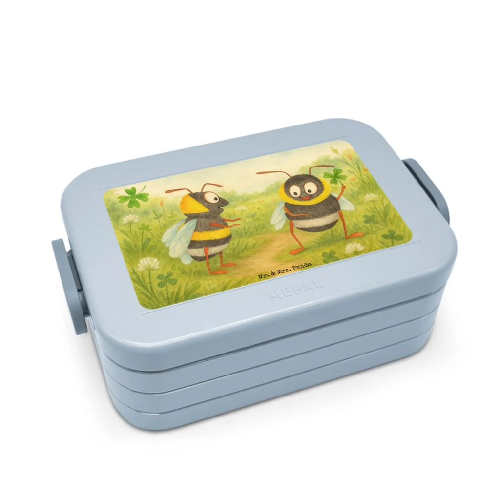 MEPAL Bentobox Hummeln Kleeblatt Design Brotdose, Lunchbox, Bentobox, Tiermotive, Gute Laune, lustige Sprüche, Tiere, Hummel, glücklich werden, Spruch schön, Spruch positiv, Biene Deko, Spruch fröhlich, glücklich sein, Biene