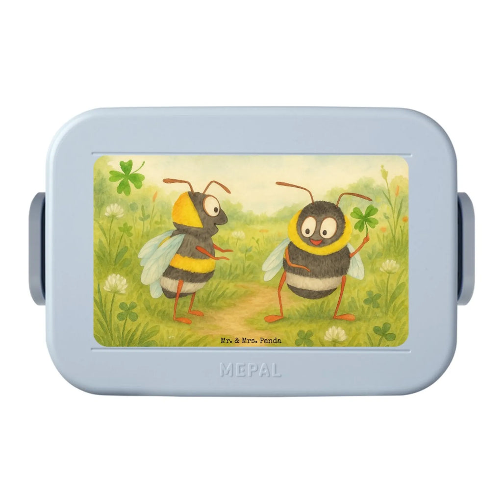 MEPAL Bentobox Hummeln Kleeblatt Design Brotdose, Lunchbox, Bentobox, Tiermotive, Gute Laune, lustige Sprüche, Tiere, Hummel, glücklich werden, Spruch schön, Spruch positiv, Biene Deko, Spruch fröhlich, glücklich sein, Biene
