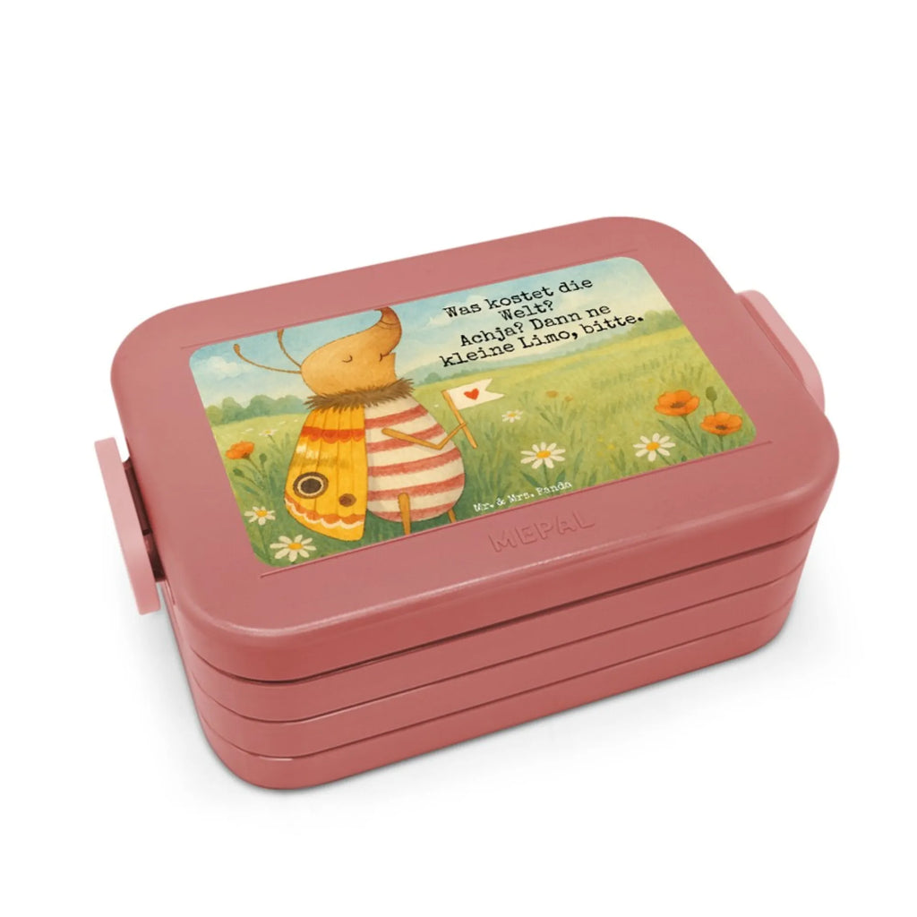 MEPAL Bentobox Nachtfalter Fähnchen Design Lunchbox, Bentobox, Brotdose, Tiermotive, Gute Laune, lustige Sprüche, Tiere, süß, Spruch lustig, Spruch witzig, niedlich, Käfer, Küche Deko, Nachtfalter, Was kostet die Welt