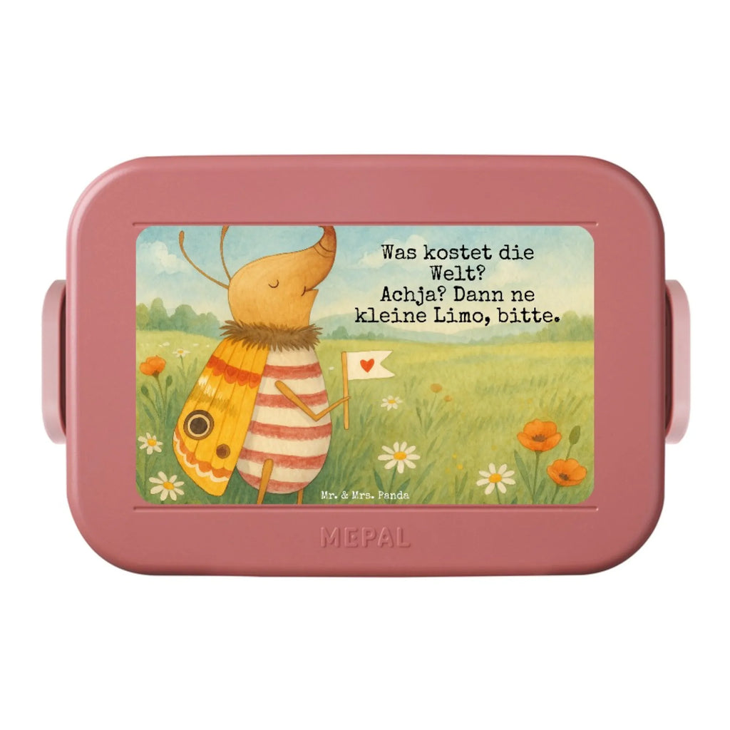 MEPAL Bentobox Nachtfalter Fähnchen Design Lunchbox, Bentobox, Brotdose, Tiermotive, Gute Laune, lustige Sprüche, Tiere, süß, Spruch lustig, Spruch witzig, niedlich, Käfer, Küche Deko, Nachtfalter, Was kostet die Welt