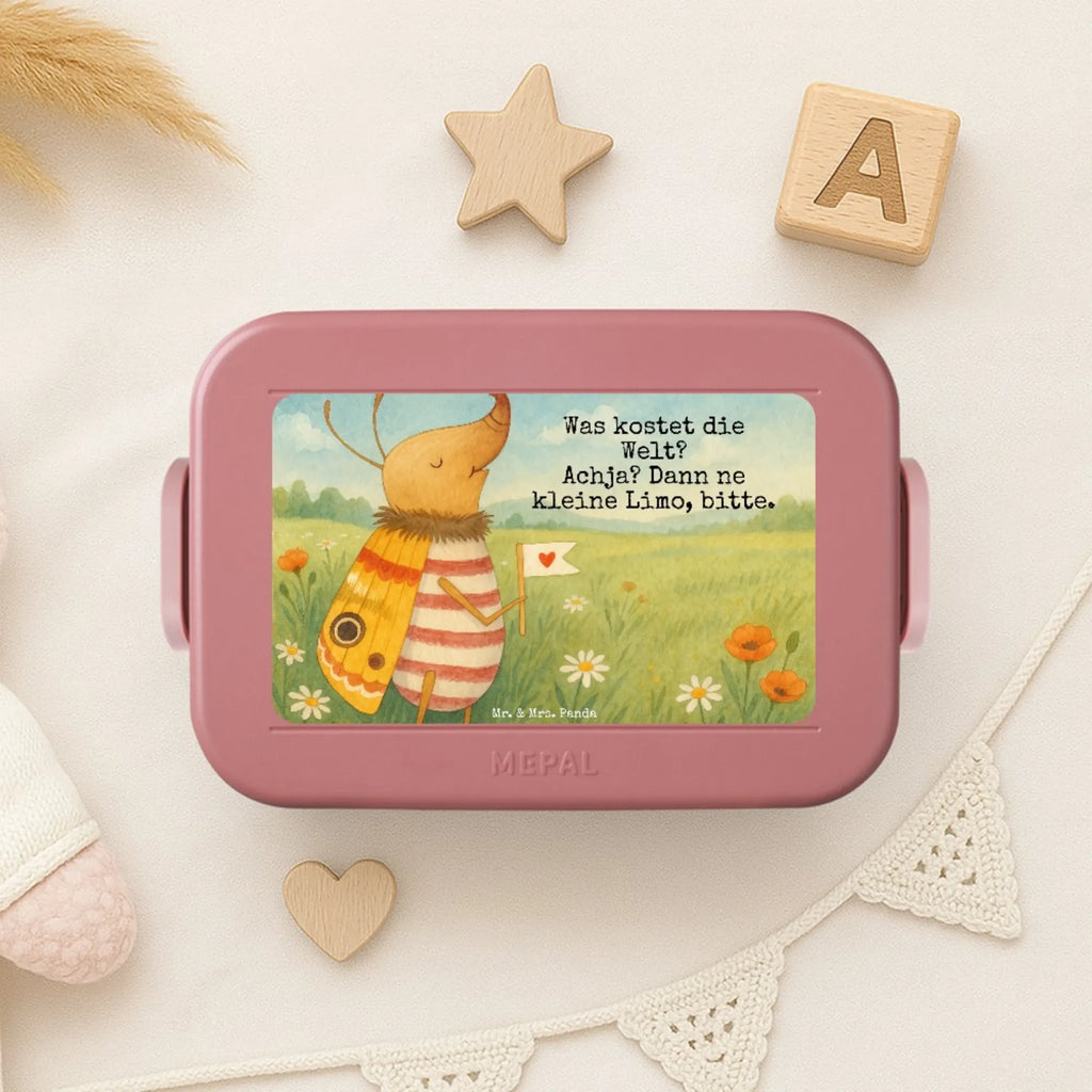 MEPAL Bentobox Nachtfalter Fähnchen Design Lunchbox, Bentobox, Brotdose, Tiermotive, Gute Laune, lustige Sprüche, Tiere, süß, Spruch lustig, Spruch witzig, niedlich, Käfer, Küche Deko, Nachtfalter, Was kostet die Welt