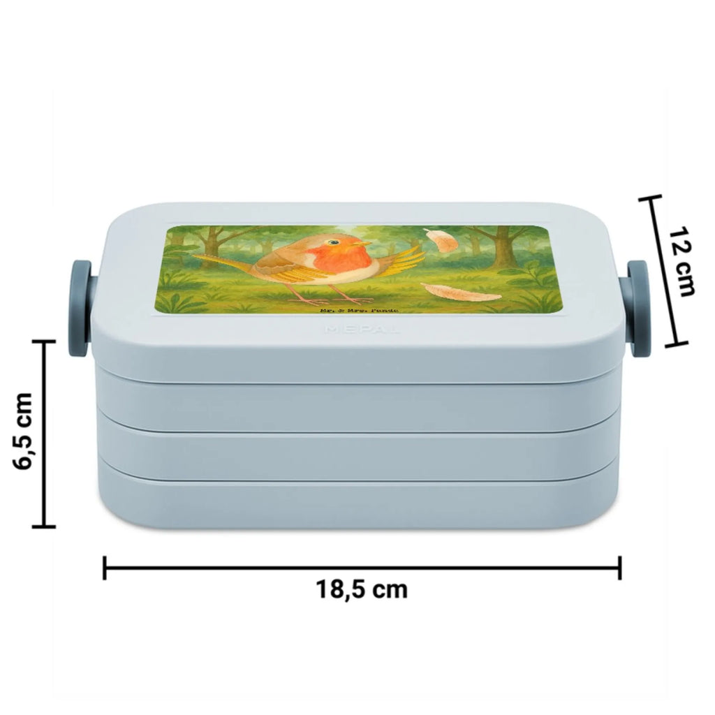 MEPAL Bentobox Rotkehlchen Federn Design Bentobox, Lunchbox, Brotdose, Tiermotive, Gute Laune, lustige Sprüche, Tiere, Spruch Mut, Spruch Motivation, What if i fall, Vogel, Rotkehlchen, Motivationsbilder, fliegen, Motivation Sprüche