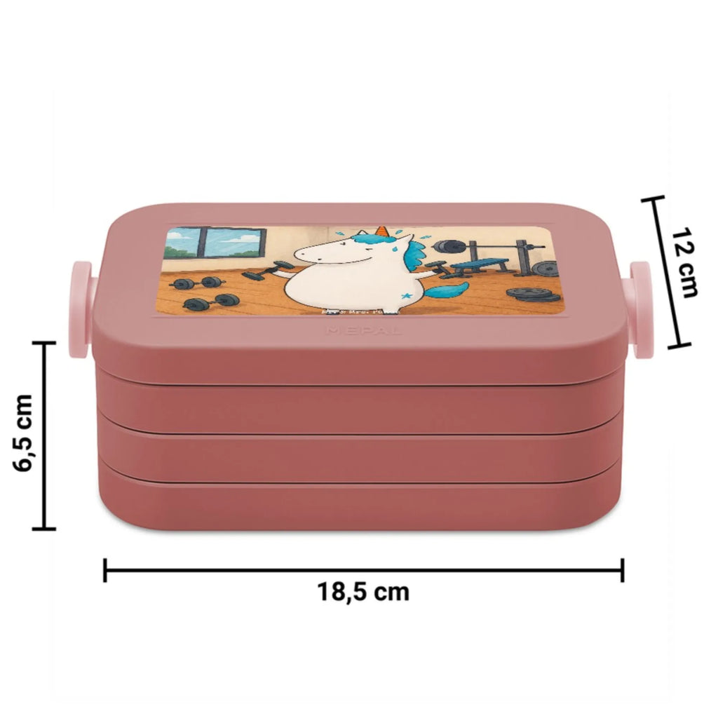 MEPAL Bentobox Einhorn Fitness Design Lunchbox, Bentobox, Brotdose, Einhorn, Einhörner, Einhorn Deko, Unicorn, Abnehmen, Diät, Sixpack, Fitnessstudio, Sport, Gym, Fitness, Pumpen, Geräte