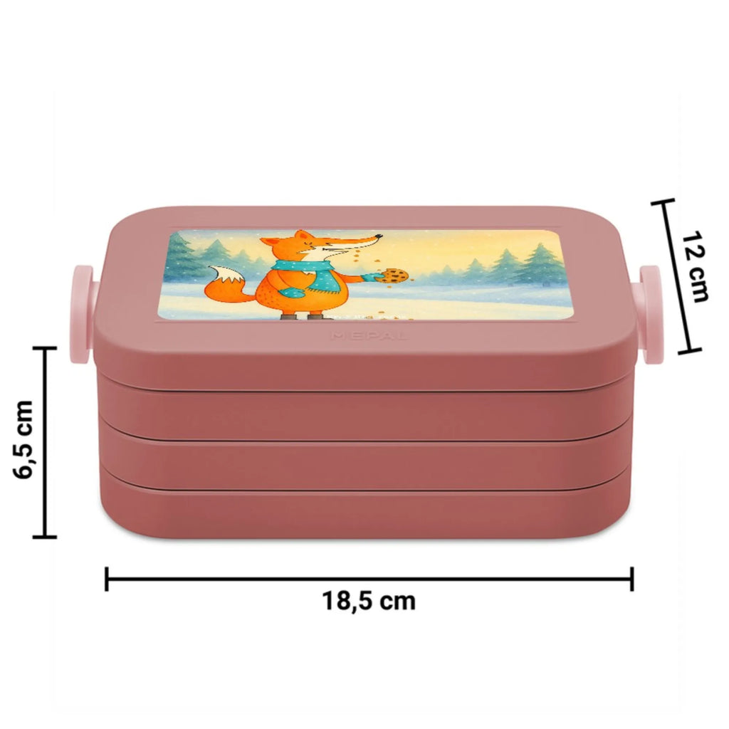 MEPAL Bentobox Fuchs Keks Design Lunchbox, Brotdose, Bentobox, Fuchs, Winter, Liebe, Kekse, Füchse, Weihnachtszeit, Plätzchen, Küche Deko, Backen Spruch