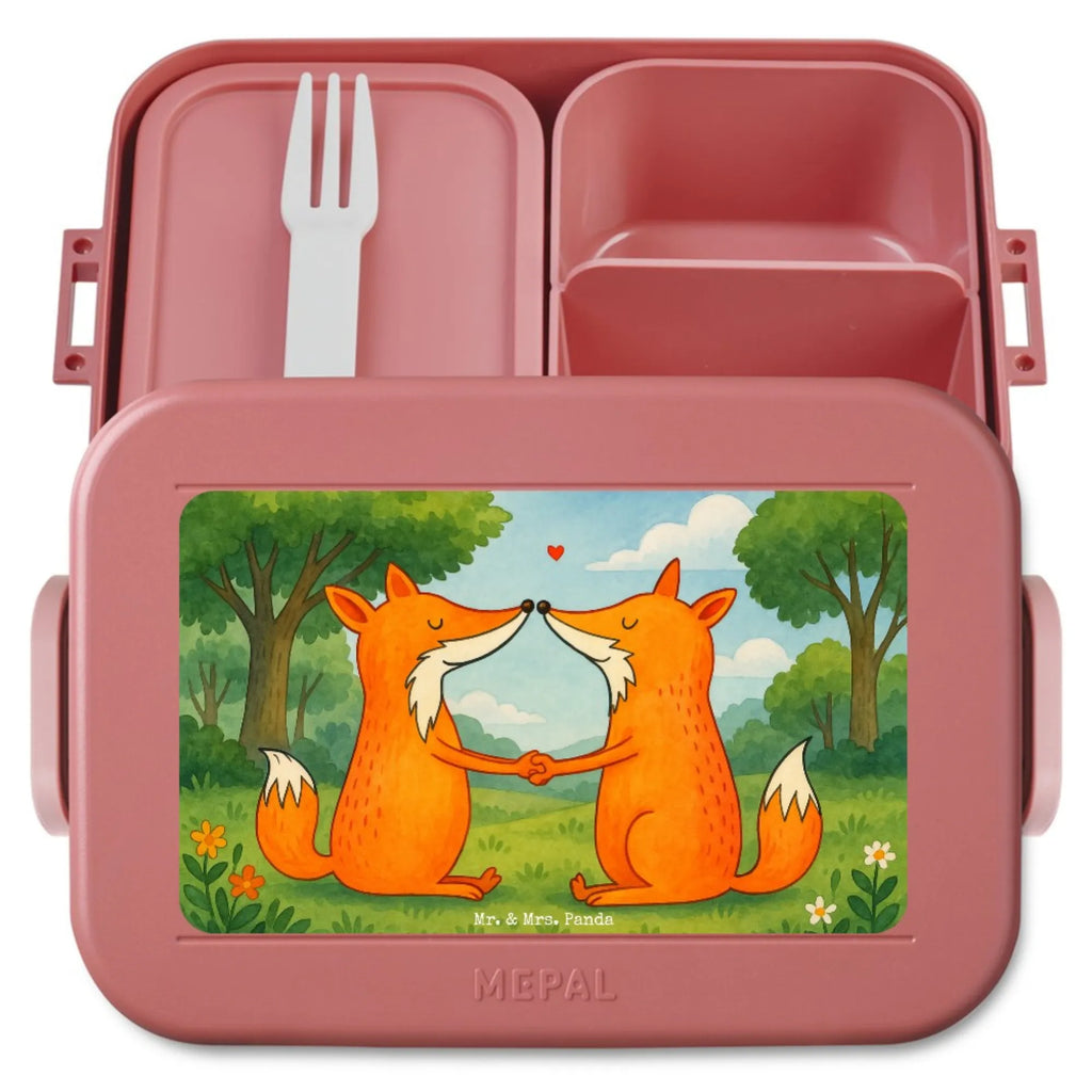MEPAL Bentobox Füchse Liebe Design Brotdose, Bentobox, Lunchbox, Fuchs, Freundin, Liebesbeweis, Paar, Liebespaar, Fox, Ehemann, Füchse, Verlobte, Partner, Freund, Ehefrau, Liebe, Ehe