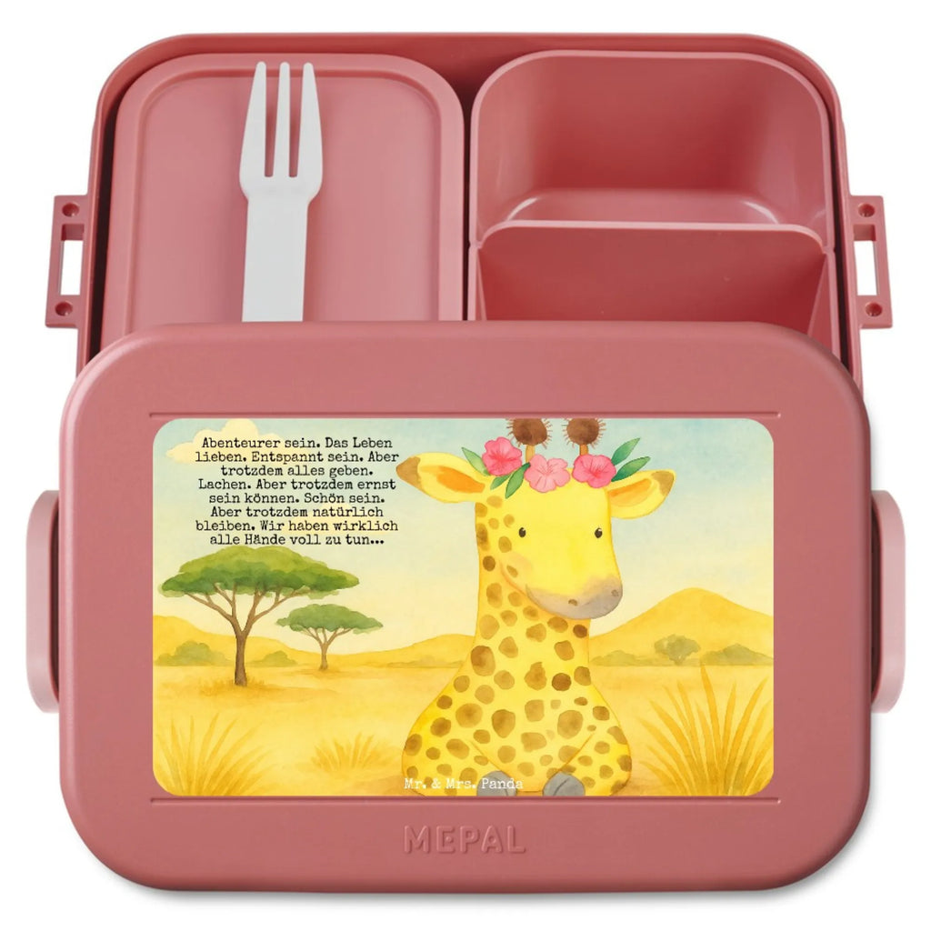 MEPAL Bentobox Giraffe Blumenkranz Design Lunchbox, Bentobox, Brotdose, Afrika, Wildtiere, Selbstliebe, Blumenkranz, Abenteurer, Giraffe, Freundin