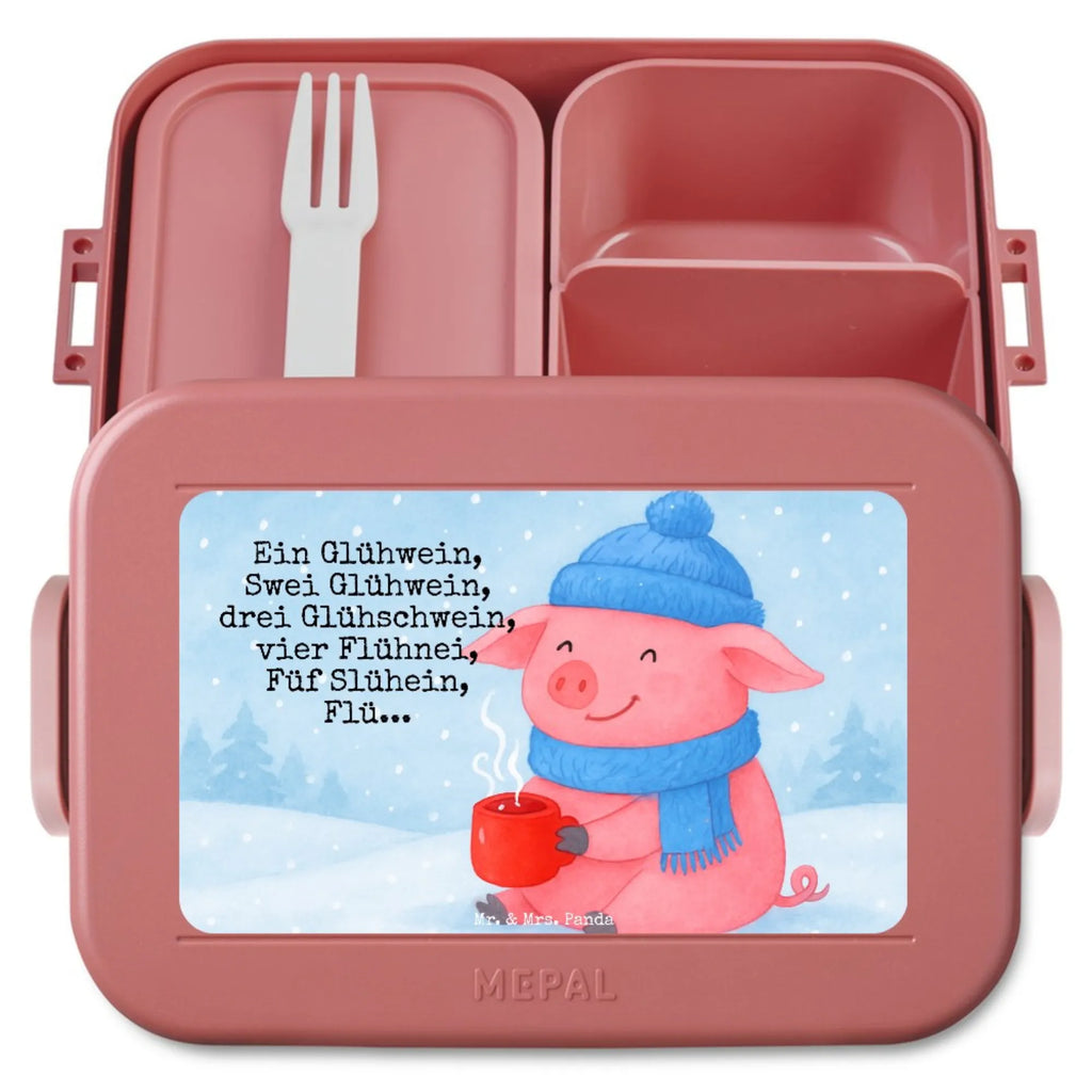 MEPAL Bentobox Schweinchen Glühwein Design Bentobox, Lunchbox, Brotdose, Winter, Weihnachten, Weihnachtsdeko, Nikolaus, Advent, Heiligabend, Wintermotiv, Betrunken, Glühwein, Weihnachtsmarkt, Spruch