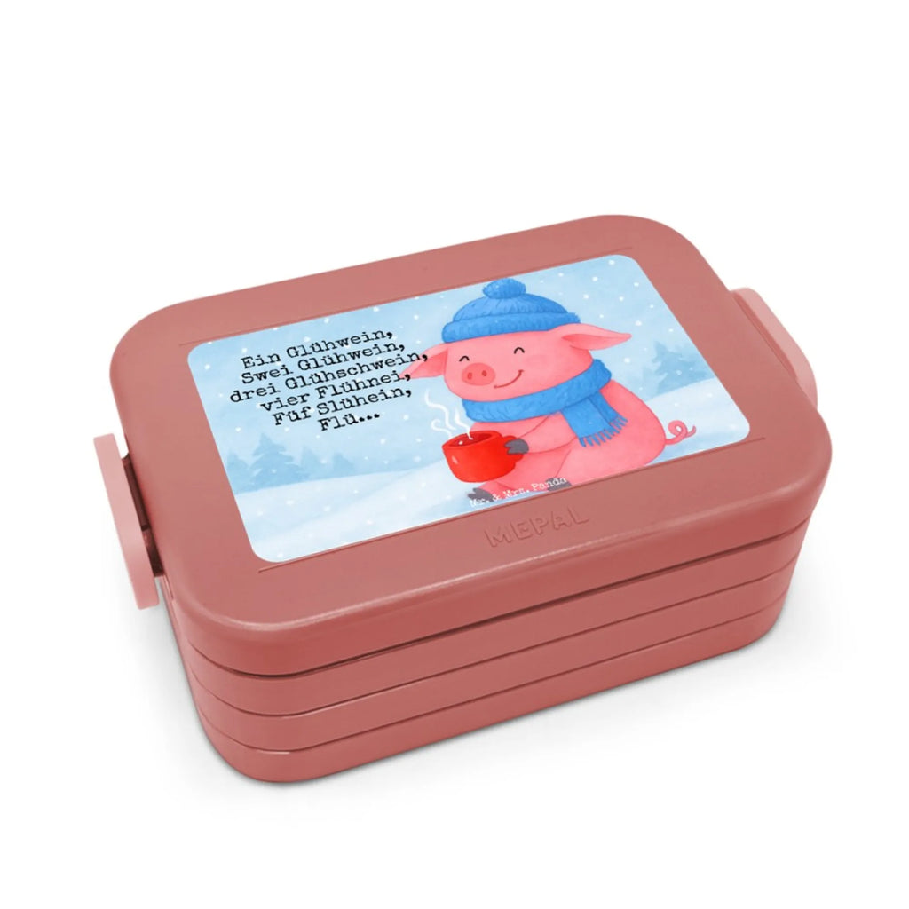 MEPAL Bentobox Schweinchen Glühwein Design Bentobox, Lunchbox, Brotdose, Winter, Weihnachten, Weihnachtsdeko, Nikolaus, Advent, Heiligabend, Wintermotiv, Betrunken, Glühwein, Weihnachtsmarkt, Spruch