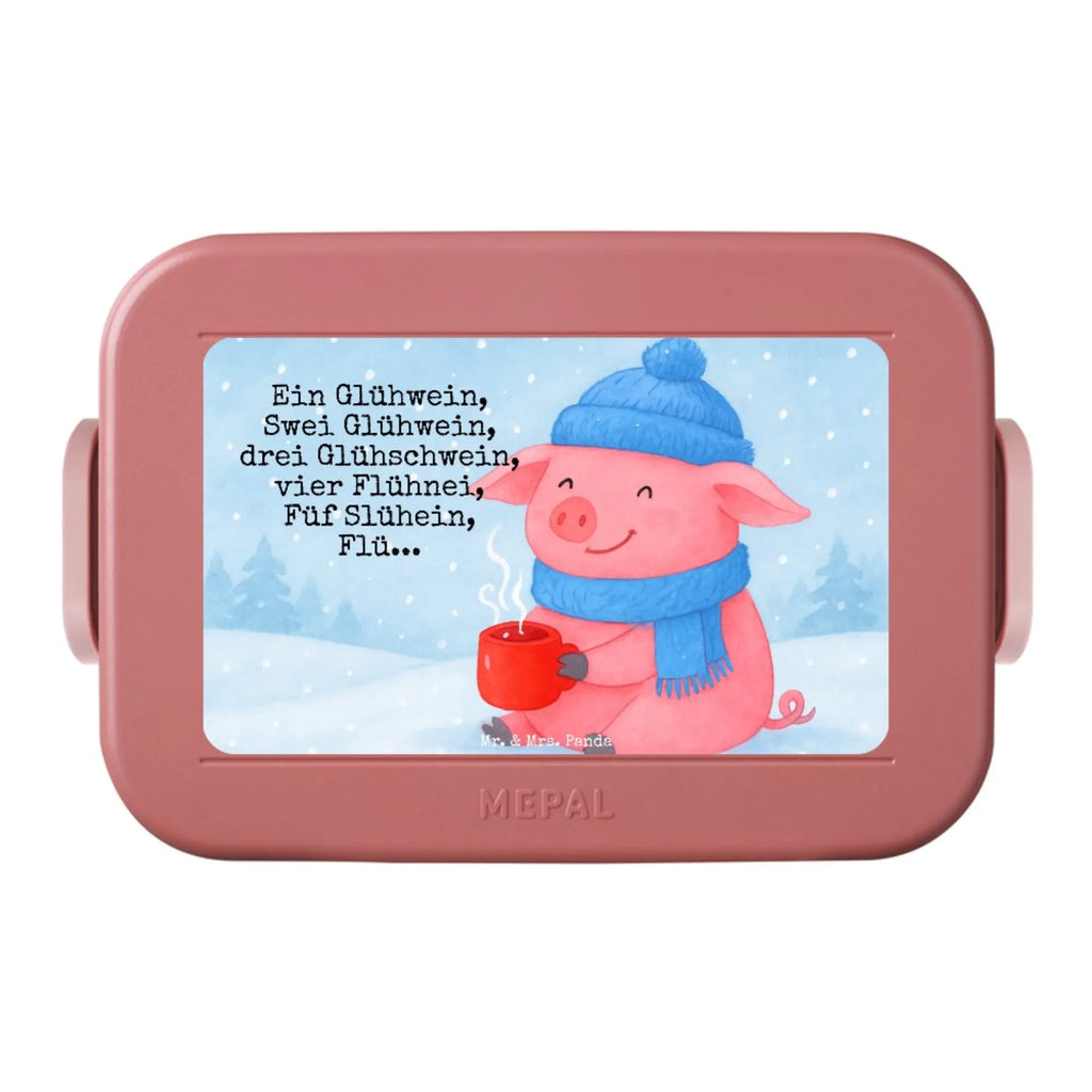MEPAL Bentobox Schweinchen Glühwein Design Bentobox, Lunchbox, Brotdose, Winter, Weihnachten, Weihnachtsdeko, Nikolaus, Advent, Heiligabend, Wintermotiv, Betrunken, Glühwein, Weihnachtsmarkt, Spruch