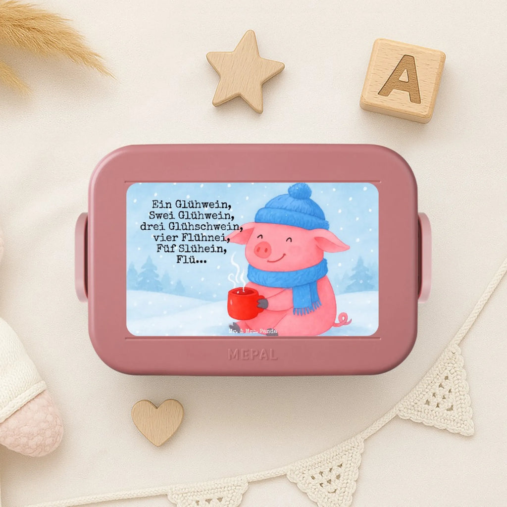 MEPAL Bentobox Schweinchen Glühwein Design Bentobox, Lunchbox, Brotdose, Winter, Weihnachten, Weihnachtsdeko, Nikolaus, Advent, Heiligabend, Wintermotiv, Betrunken, Glühwein, Weihnachtsmarkt, Spruch