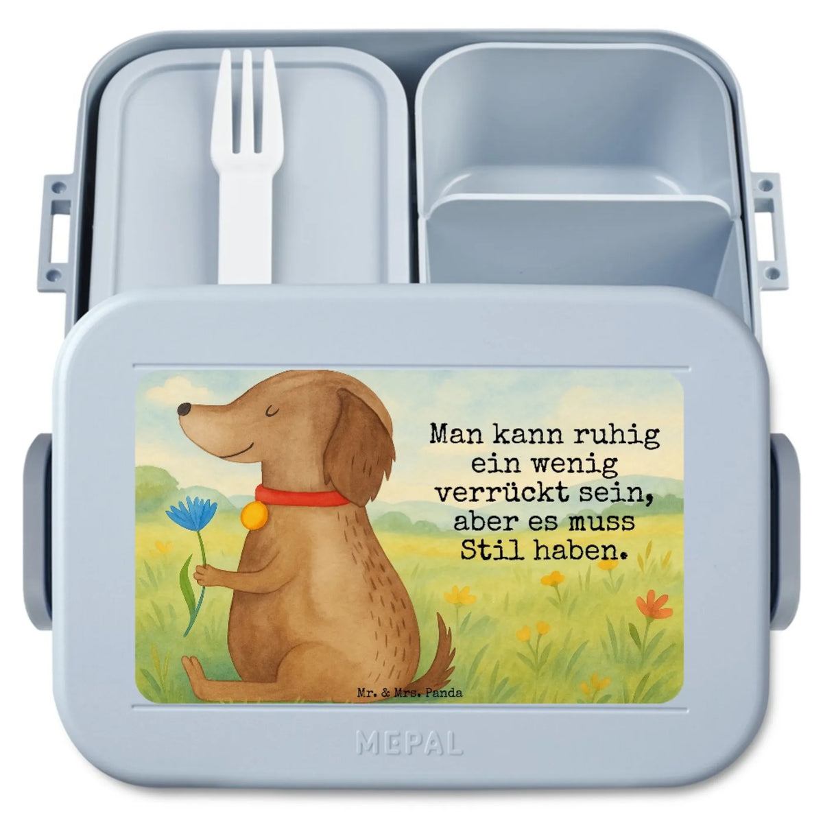 MEPAL Bentobox Hund Blume Design Frischhaltedose, Jausenbox, Meal Prep Box, Vesperbox, Lebensmittelbehälter, Snackdose, Essensbehälter, Bento Box, Bentobox, Snackbox, Essensbox, Bento-Brotdose, Lunchbox, Hundebesitzer, Sprüche, Hunderasse, Hundemotiv, Haustier, Tierliebhaber, Hund, Frauchen, Hunde, Hundeliebe