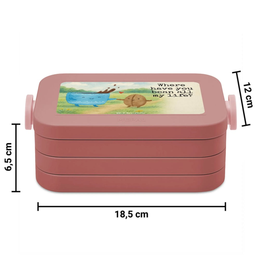 MEPAL Bentobox Kaffee Bohne Design Bentobox, Brotdose, Lunchbox, Tiermotive, Gute Laune, lustige Sprüche, Tiere, Kaffeebohne, Kaffee, Zufriedenheit, Glück, Genuss