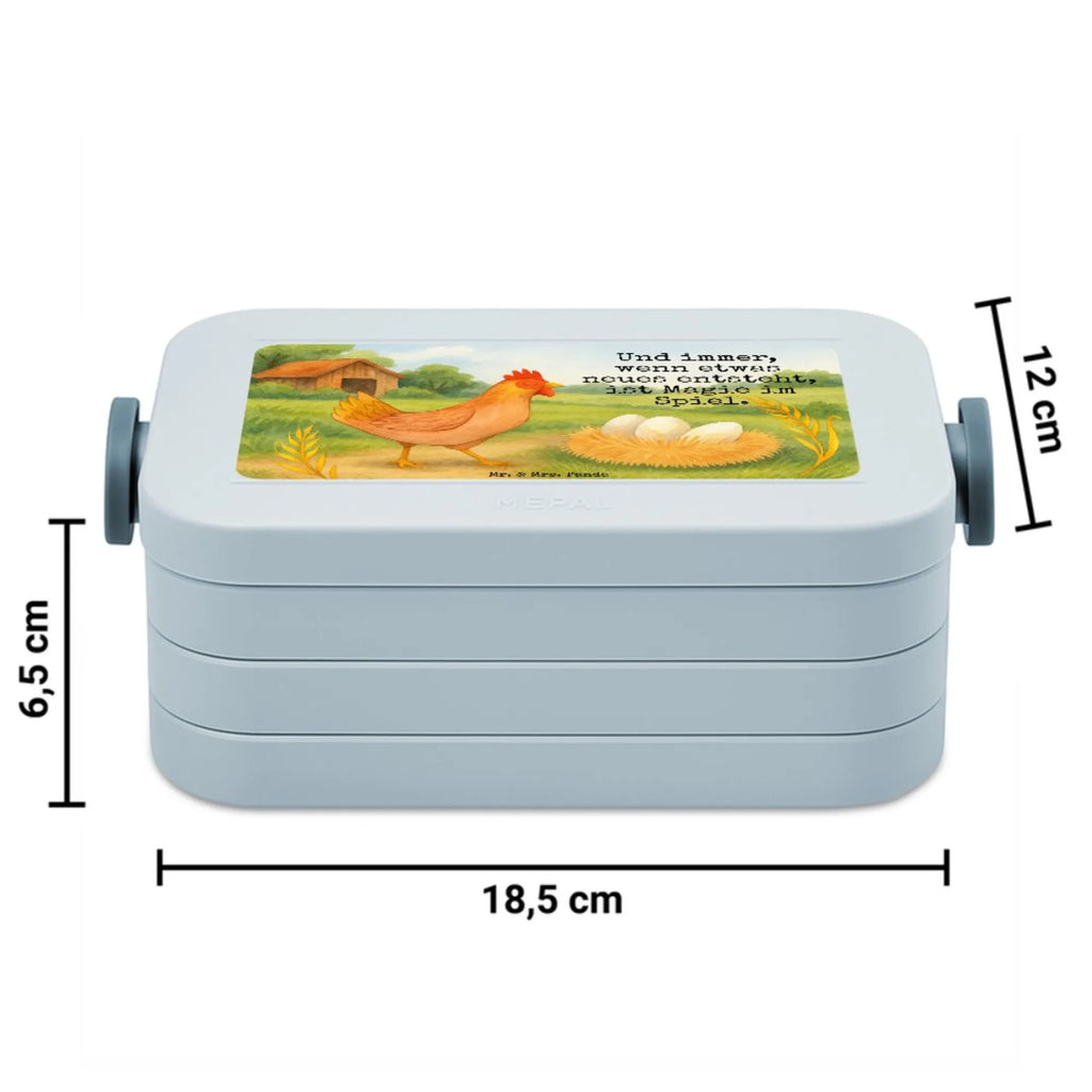 MEPAL Bentobox Huhn Stolz Design Bentobox, Brotdose, Lunchbox, Bauernhof, Hoftiere, Landwirt, Landwirtin, Schwangerschaft, Hahn, Henne, Hühner, Eier, Spruch, Landleben, Magie, Hof, Geburt, Motivation