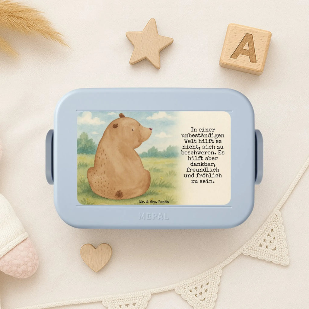 MEPAL Bentobox Bär Schulterblick Design Lunchbox, Brotdose, Bentobox, Bär, Teddy, Teddybär, Bärenliebe, Motivation, Bären, Weltansicht, Weisheit, Selbstachtung