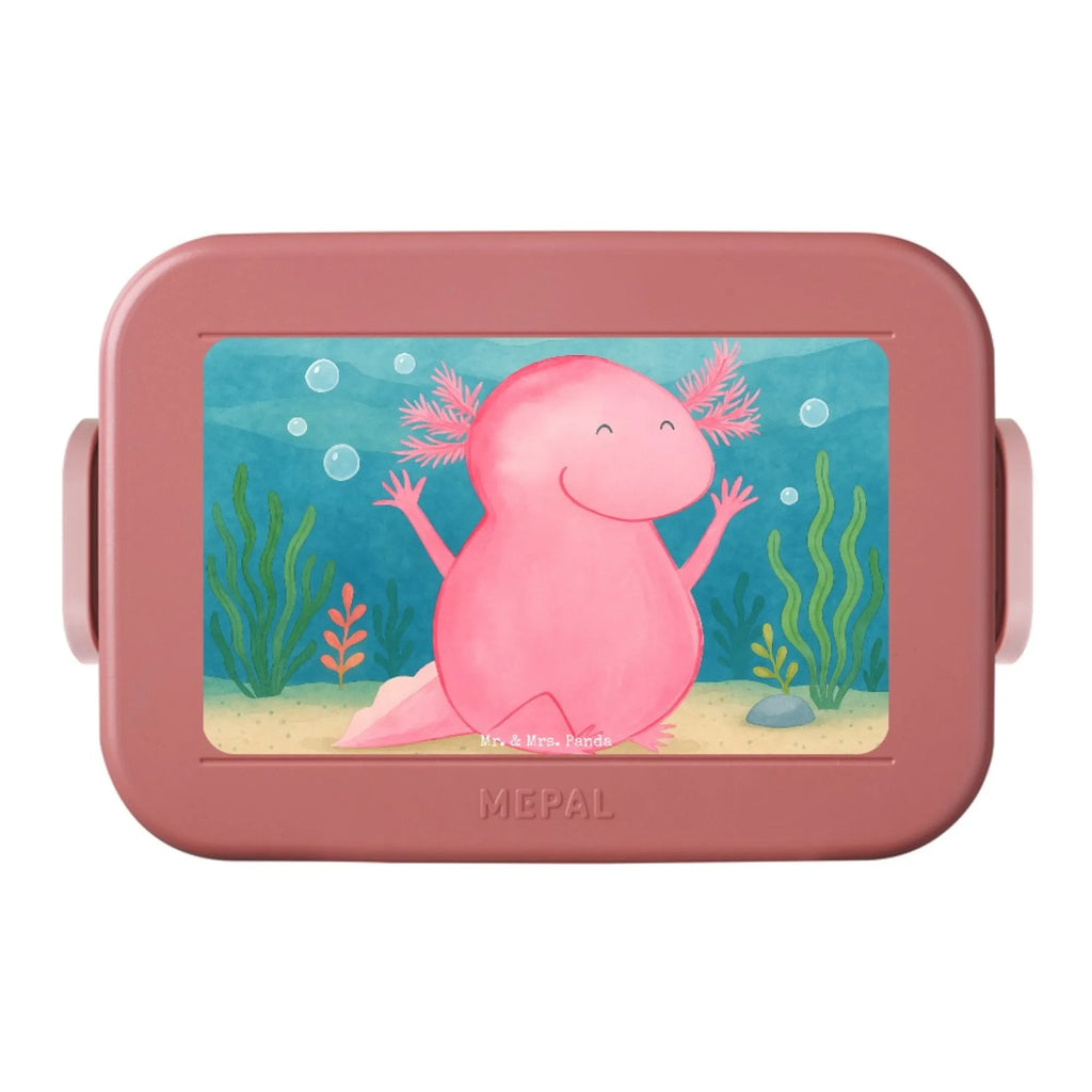 MEPAL Bentobox Axolotl Hurra Design Lunchbox, Bentobox, Brotdose, Axolotl, Molch, fröhlich, Zufriedenheit, Freude, Schwanzlurch, Lurche, Axolot, Spaß, Lurch, Motivation