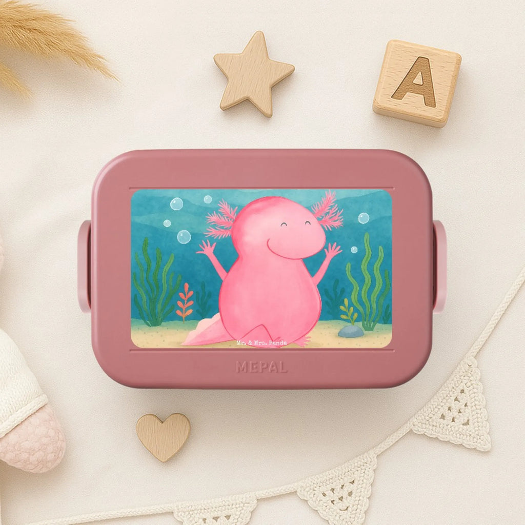MEPAL Bentobox Axolotl Hurra Design Lunchbox, Bentobox, Brotdose, Axolotl, Molch, fröhlich, Zufriedenheit, Freude, Schwanzlurch, Lurche, Axolot, Spaß, Lurch, Motivation