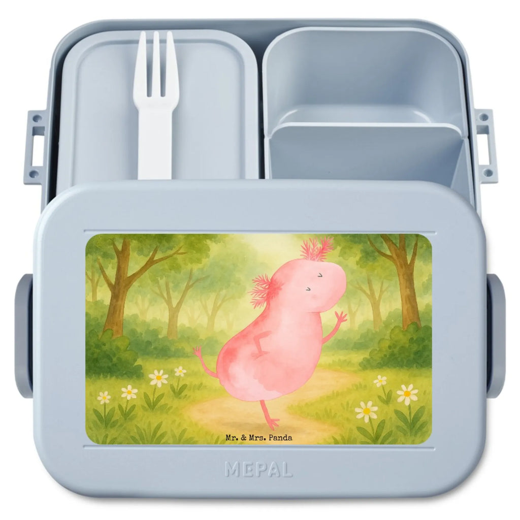 MEPAL Bentobox Axolotl Tanzen Design Brotdose, Bentobox, Lunchbox, Axolotl, Molch, Lurche, Sterne, Axolot, Schwanzlurch, beste Freundin, verrückt, Freundin, Dachschaden, Lurch