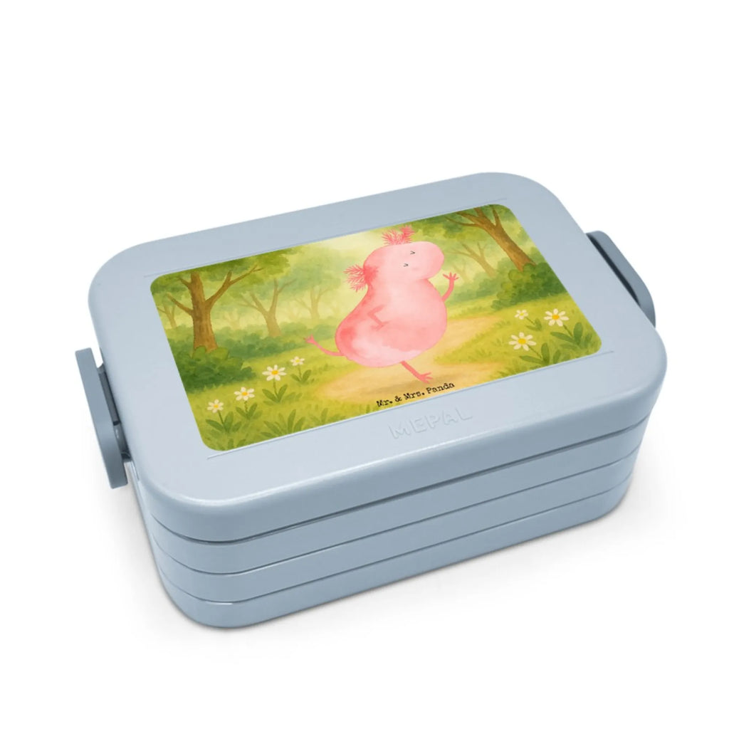 MEPAL Bentobox Axolotl Tanzen Design Brotdose, Bentobox, Lunchbox, Axolotl, Molch, Lurche, Sterne, Axolot, Schwanzlurch, beste Freundin, verrückt, Freundin, Dachschaden, Lurch