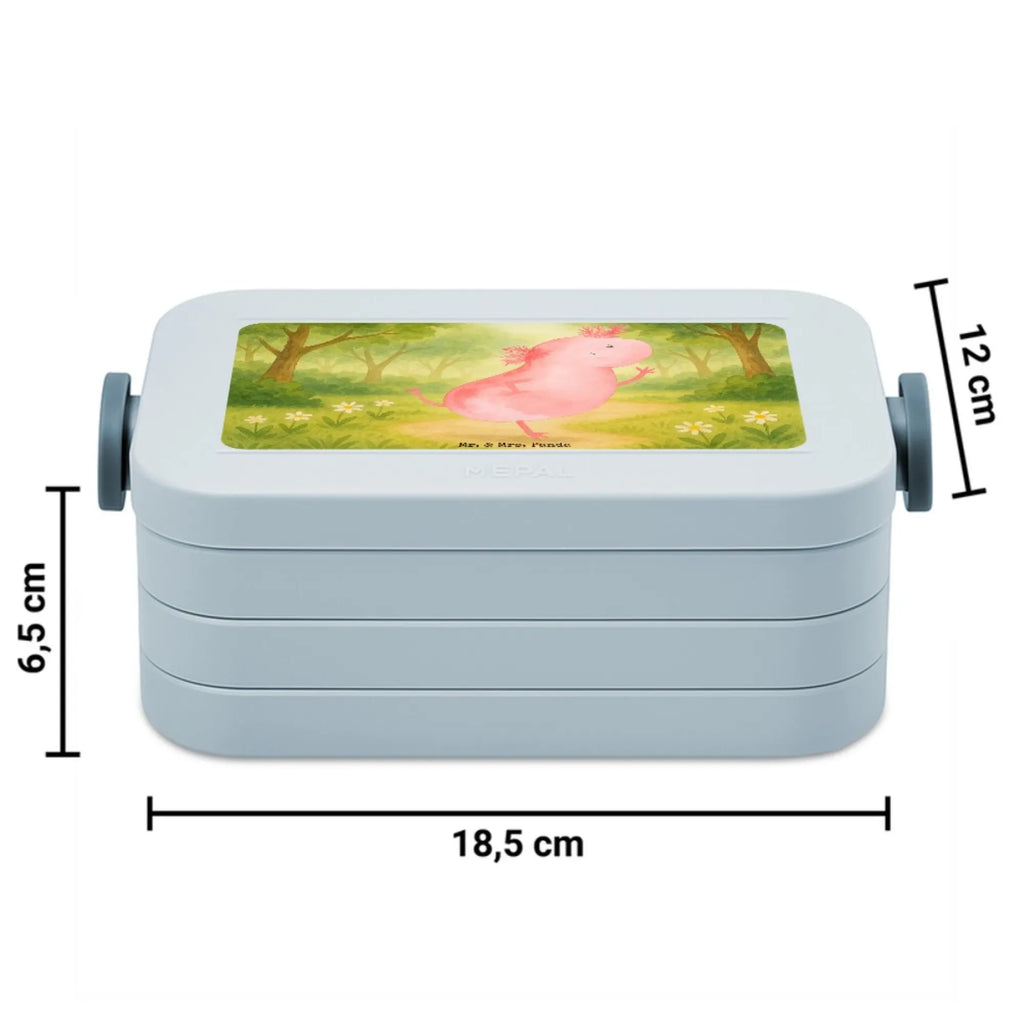 MEPAL Bentobox Axolotl Tanzen Design Brotdose, Bentobox, Lunchbox, Axolotl, Molch, Lurche, Sterne, Axolot, Schwanzlurch, beste Freundin, verrückt, Freundin, Dachschaden, Lurch