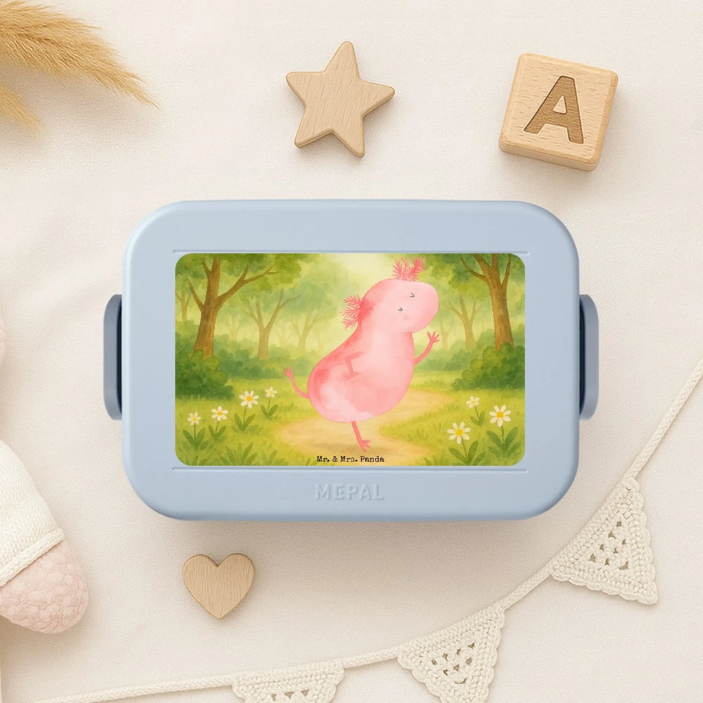 MEPAL Bentobox Axolotl Tanzen Design Brotdose, Bentobox, Lunchbox, Axolotl, Molch, Lurche, Sterne, Axolot, Schwanzlurch, beste Freundin, verrückt, Freundin, Dachschaden, Lurch