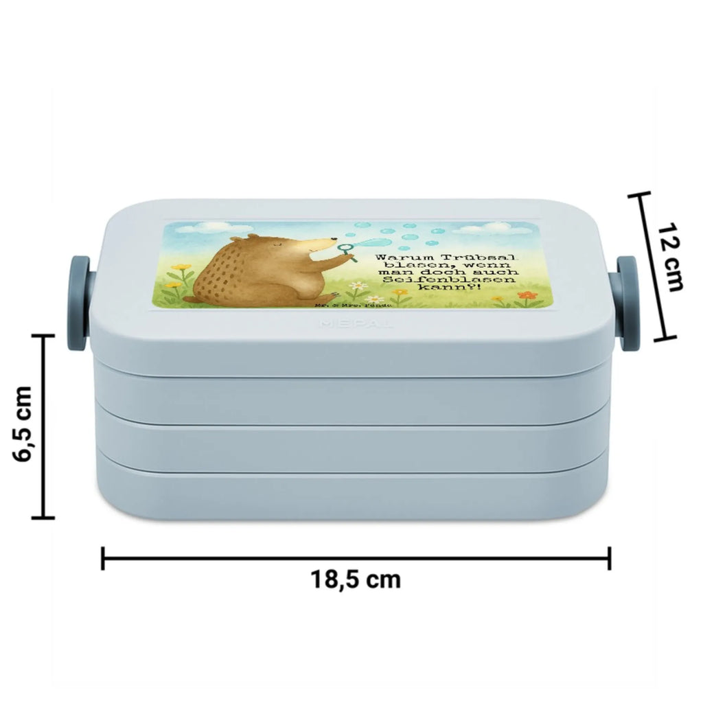 MEPAL Bentobox Bär Seifenblasen Design Lunchbox, Bentobox, Brotdose, Bär, Teddy, Teddybär, Seifenblasen Bär Lustig Sein Glücklich Traurig Happy