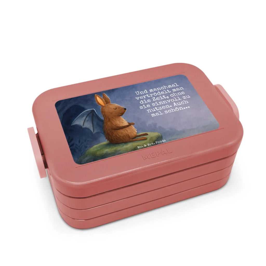 MEPAL Bentobox Fledermaus Sitzen Design Bentobox, Brotdose, Lunchbox, Tiermotive, Gute Laune, lustige Sprüche, Tiere, Motivation, Fledermaus, entspannen, Fledermäuse