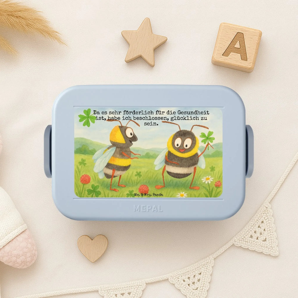 MEPAL Bentobox Hummeln Kleeblatt Design Brotdose, Lunchbox, Bentobox, Tiermotive, Gute Laune, lustige Sprüche, Tiere, Hummel, glücklich werden, Spruch schön, Spruch positiv, Biene Deko, Spruch fröhlich, glücklich sein, Biene