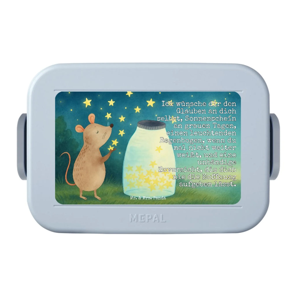 MEPAL Bentobox Maus Sterne Design Bentobox, Lunchbox, Brotdose, Tiermotive, Gute Laune, lustige Sprüche, Tiere, Wunsch, Schwangerschaft, Maus, Taufgeschenk, Träume, Sterne, Geburt, Kind, Hoffnung, Geburtstag, Taufe, erstes Kind, Kindergeburtstag