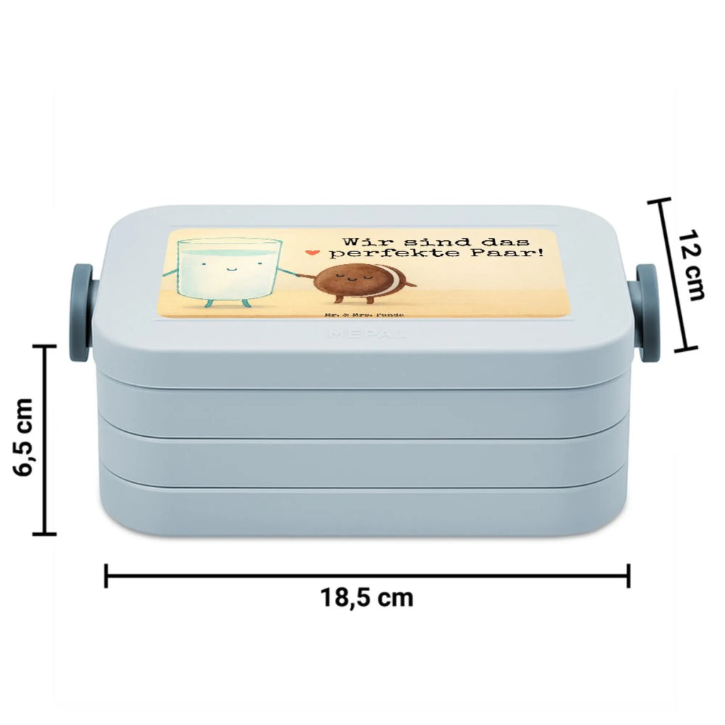 MEPAL Bentobox Milch Keks Design Lunchbox, Brotdose, Bentobox, Tiermotive, Gute Laune, lustige Sprüche, Tiere, Keks, Motiv süß, romantisch, Einladung Frühstück, Kaffee, Cookie, Kekse, perfektes Paar, Milk, Milch