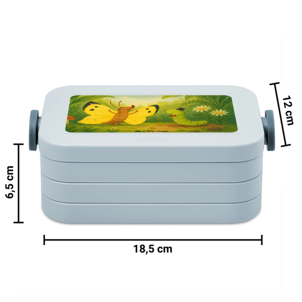 MEPAL Bentobox Raupe Schmetterling Design Lunchbox, Brotdose, Bentobox, Tiermotive, Gute Laune, lustige Sprüche, Tiere, Kokon, Hütchen, Schönheit, Erwachsen werden, Schmetterling, Raupe, Aufwachsen, Hut, Entwicklung, Zitronenfalter