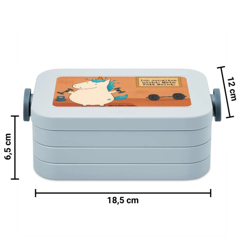 MEPAL Bentobox Einhorn Fitness Design Lunchbox, Bentobox, Brotdose, Einhorn, Einhörner, Einhorn Deko, Unicorn, Abnehmen, Diät, Sixpack, Fitnessstudio, Sport, Gym, Fitness, Pumpen, Geräte