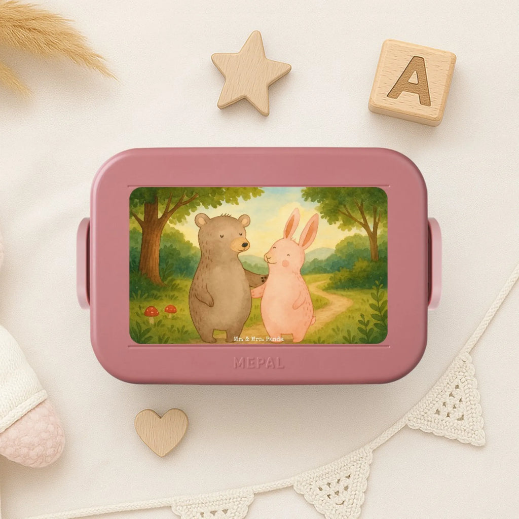 MEPAL Bentobox Bär und Hase Umarmen Design Brotdose, Lunchbox, Bentobox, Liebe, Partner, Freund, Freundin, Ehemann, Ehefrau, Heiraten, Verlobung, Heiratsantrag, Liebesgeschenk, Jahrestag, Hocheitstag, Freunde, Bärchen, Bär, best friends, Hase, bester Freund