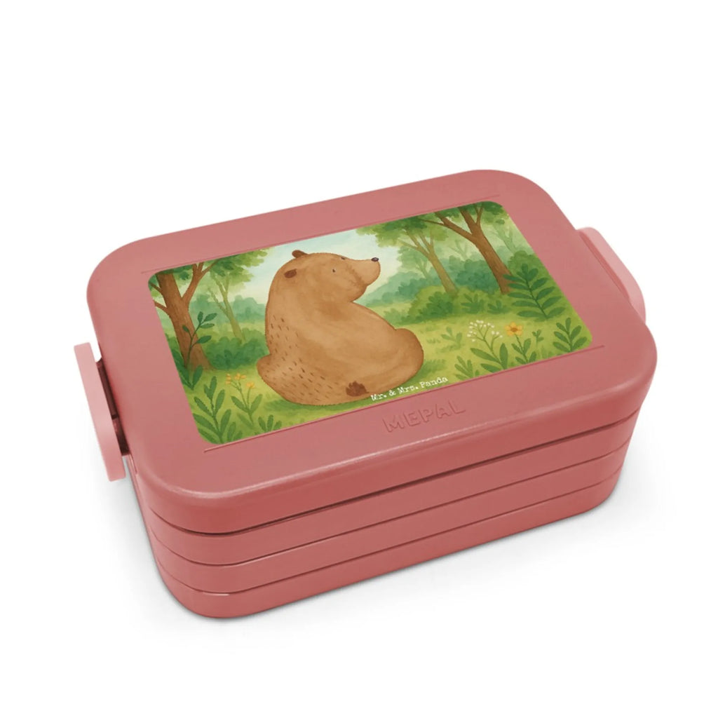 MEPAL Bentobox Bär Schulterblick Design Lunchbox, Brotdose, Bentobox, Bär, Teddy, Teddybär, Bärenliebe, Motivation, Bären, Weltansicht, Weisheit, Selbstachtung