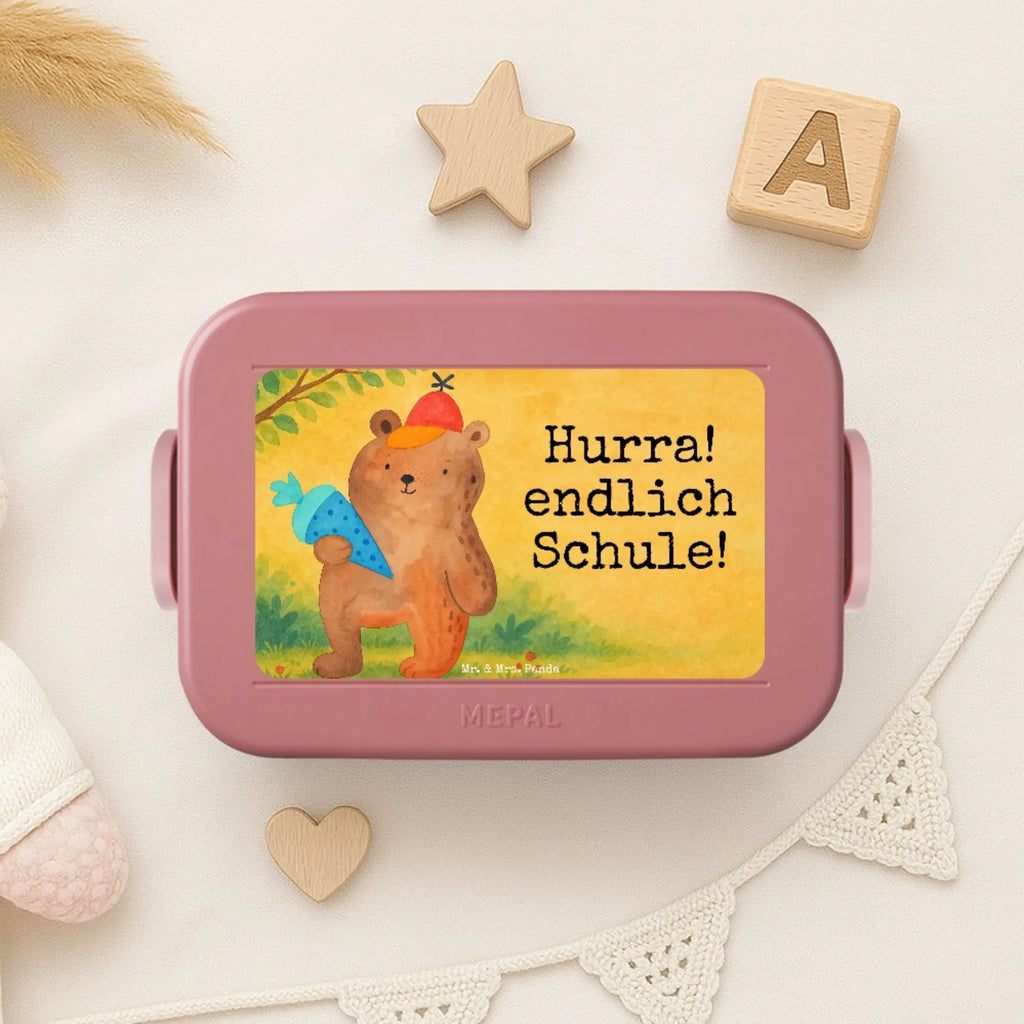 MEPAL Bentobox Bär Schultüte Design Bentobox, Lunchbox, Brotdose, Bär, Teddy, Teddybär, Erster Schultag Geschenk, Einschulung Geschenk, Bär Motiv, Schulanfang, Schultüte, Schule Geschenk, Grundschule, Schulbeginn