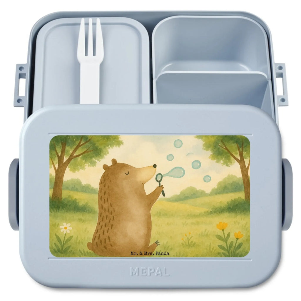 MEPAL Bentobox Bär Seifenblasen Design Lunchbox, Bentobox, Brotdose, Bär, Teddy, Teddybär, Seifenblasen Bär Lustig Sein Glücklich Traurig Happy