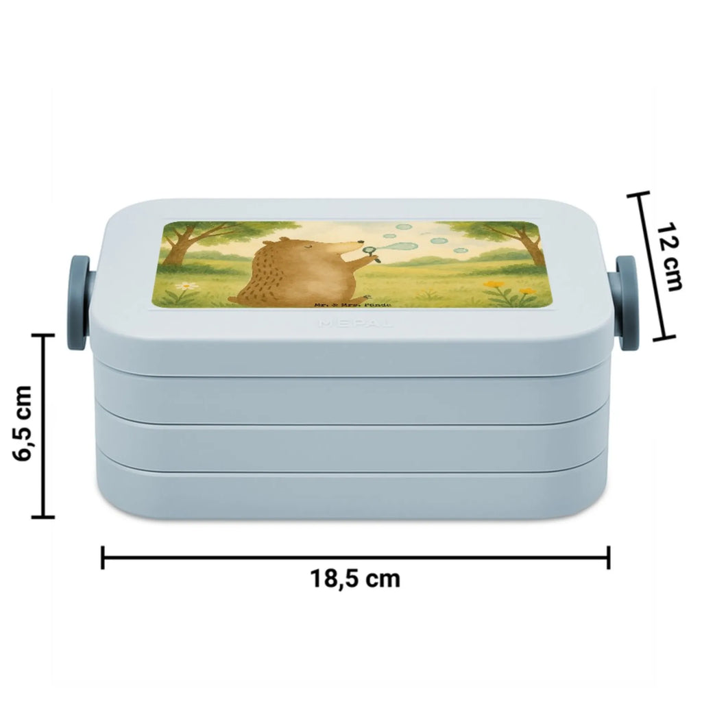 MEPAL Bentobox Bär Seifenblasen Design Lunchbox, Bentobox, Brotdose, Bär, Teddy, Teddybär, Seifenblasen Bär Lustig Sein Glücklich Traurig Happy