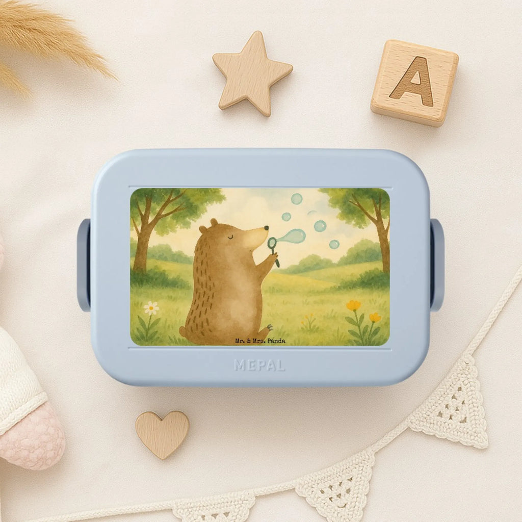 MEPAL Bentobox Bär Seifenblasen Design Lunchbox, Bentobox, Brotdose, Bär, Teddy, Teddybär, Seifenblasen Bär Lustig Sein Glücklich Traurig Happy