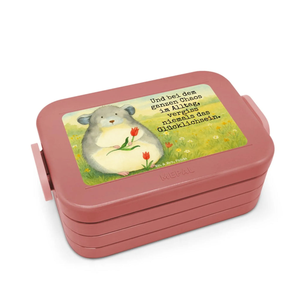 MEPAL Bentobox Chinchilla Blume Design Bentobox, Lunchbox, Brotdose, Tiermotive, Gute Laune, lustige Sprüche, Tiere, Liebeskummer, Chinchillas, Depressionen, Glücklichsein, Kummer, Büroalltag, Chaos, Chinchilla, traurig sein, Büro