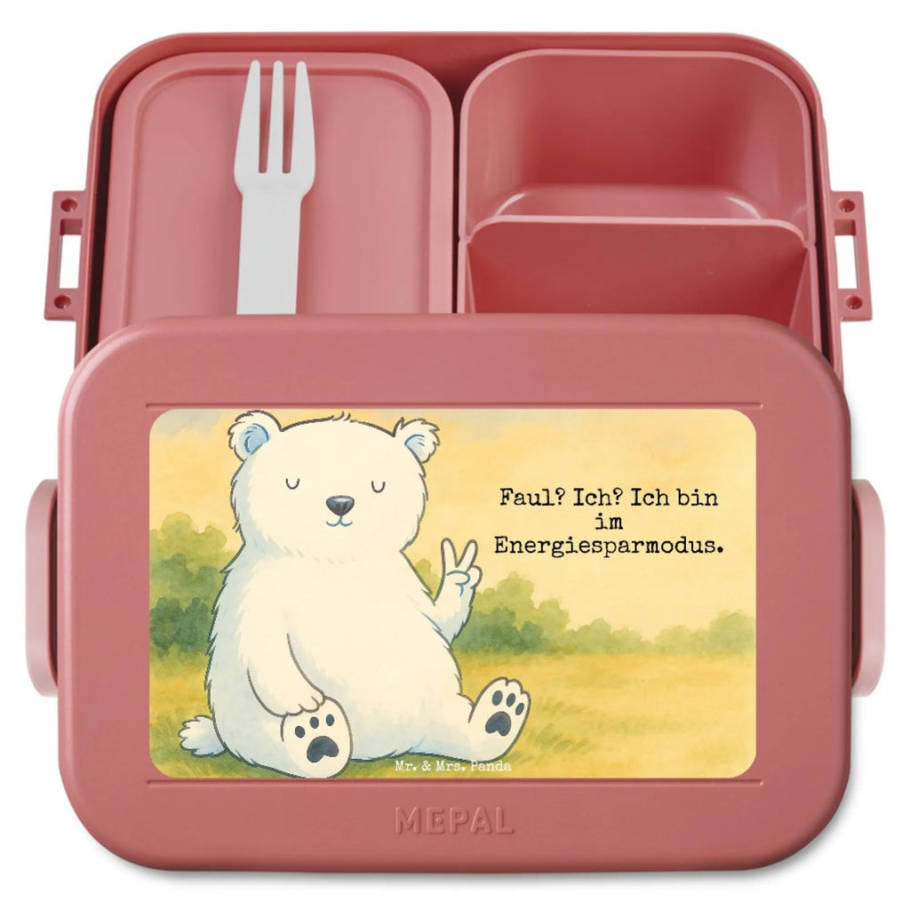 MEPAL Bentobox Eisbär Faul Design Bentobox, Brotdose, Lunchbox, Bär, Teddy, Teddybär, Nordpol, Eisbär, Bürojob, Büro, Relaxen, Arbeitsplatz, Faul, Arbeit, Homeoffice, Entspannen