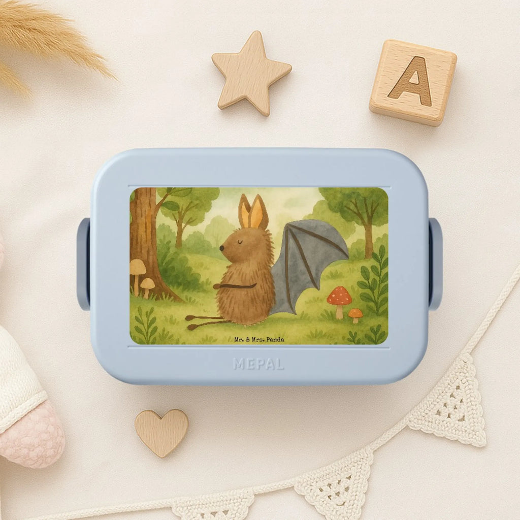 MEPAL Bentobox Fledermaus Sitzen Design Bentobox, Brotdose, Lunchbox, Tiermotive, Gute Laune, lustige Sprüche, Tiere, Motivation, Fledermaus, entspannen, Fledermäuse