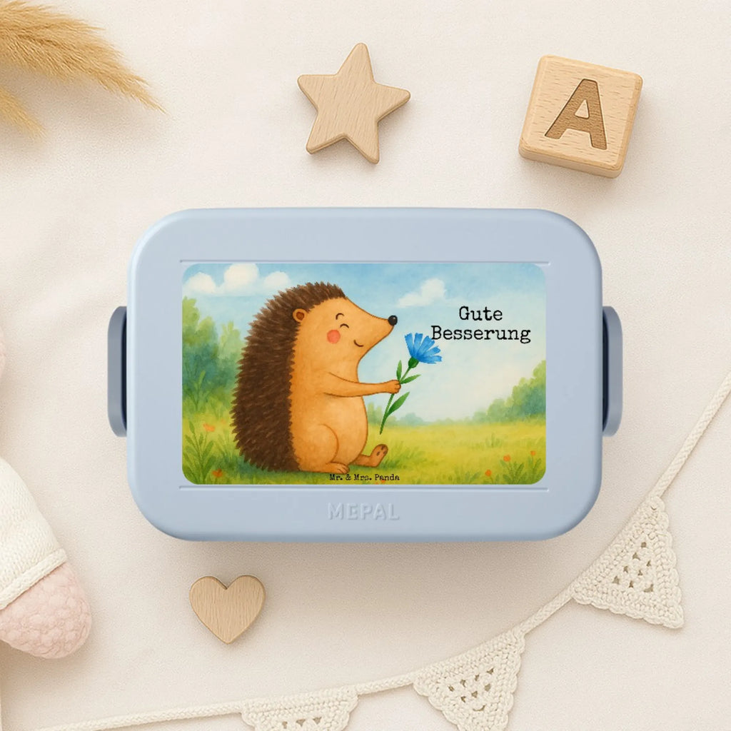 MEPAL Bentobox Igel Blumen Design Brotdose, Lunchbox, Bentobox, Tiermotive, Gute Laune, lustige Sprüche, Tiere, Gute Besserung, Genesungswünsche, Besuch, Krankheit, krank, Krankenhaus, Igel