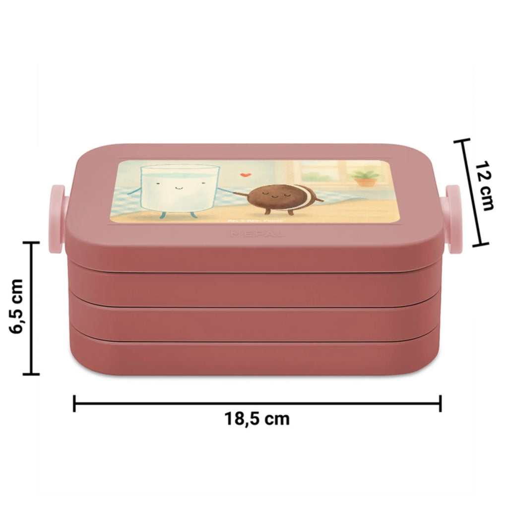MEPAL Bentobox Milch Keks Design Lunchbox, Brotdose, Bentobox, Tiermotive, Gute Laune, lustige Sprüche, Tiere, Keks, Motiv süß, romantisch, Einladung Frühstück, Kaffee, Cookie, Kekse, perfektes Paar, Milk, Milch