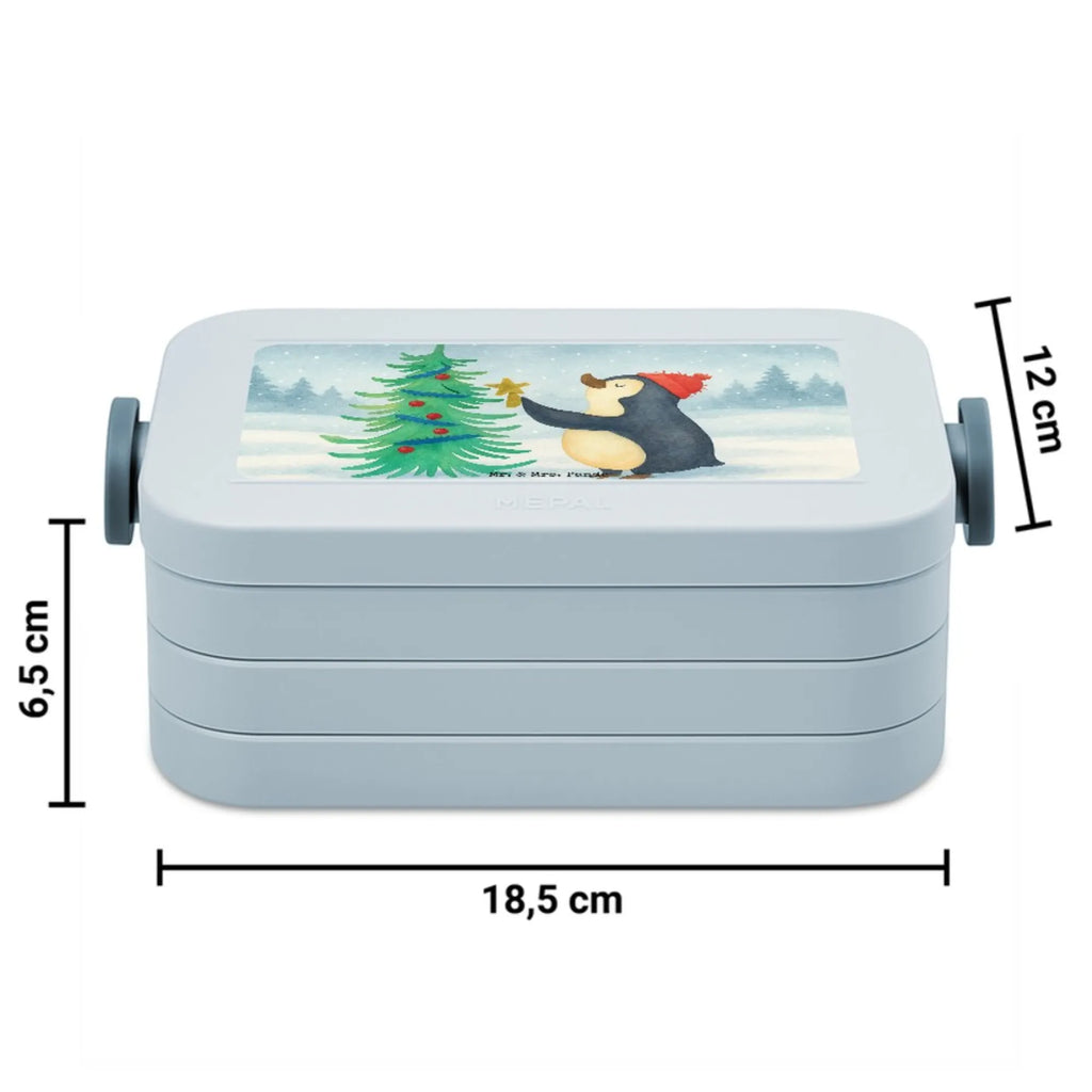 MEPAL Bentobox Pinguin Weihnachtsbaum Design Brotdose, Bentobox, Lunchbox, Winter, Weihnachten, Weihnachtsdeko, Nikolaus, Advent, Heiligabend, Wintermotiv, Pinguin