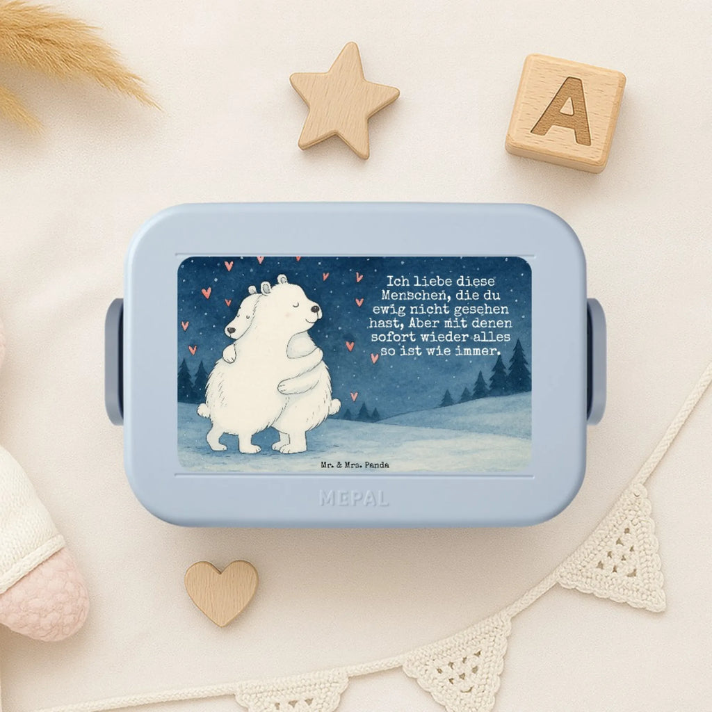 MEPAL Bentobox Eisbär Umarmen Design Lunchbox, Bentobox, Brotdose, Tiermotive, Gute Laune, lustige Sprüche, Tiere