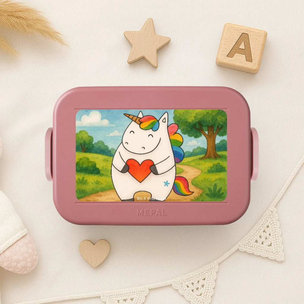 MEPAL Bentobox Einhorn Herz Design Lunchbox, Bentobox, Brotdose, Einhorn, Einhörner, Einhorn Deko, Unicorn, witzig, schlimm, böse, lustig, bunt, Freundin, Herz, anders