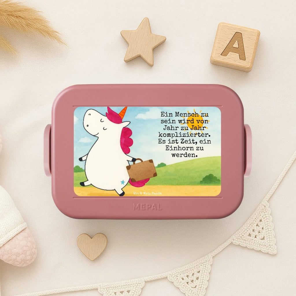 MEPAL Bentobox Einhorn Koffer Design Brotdose, Bentobox, Lunchbox, Einhorn, Einhörner, Einhorn Deko, Unicorn, Erwachsen, Reise, witzig, Spaß, Kind, lustig, albern, unicorn, Abenteuer, Koffer, Verreisen, Gepäck