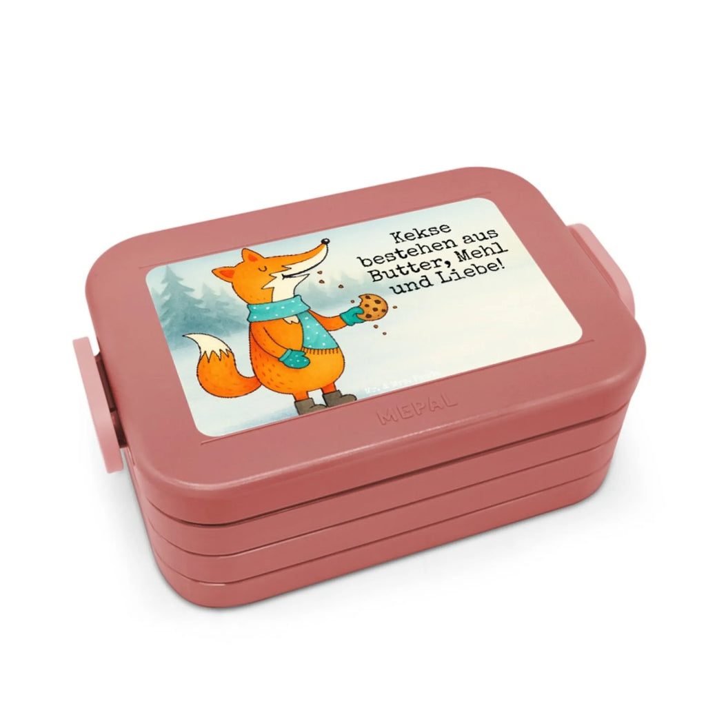 MEPAL Bentobox Fuchs Keks Design Lunchbox, Brotdose, Bentobox, Fuchs, Winter, Liebe, Kekse, Füchse, Weihnachtszeit, Plätzchen, Küche Deko, Backen Spruch