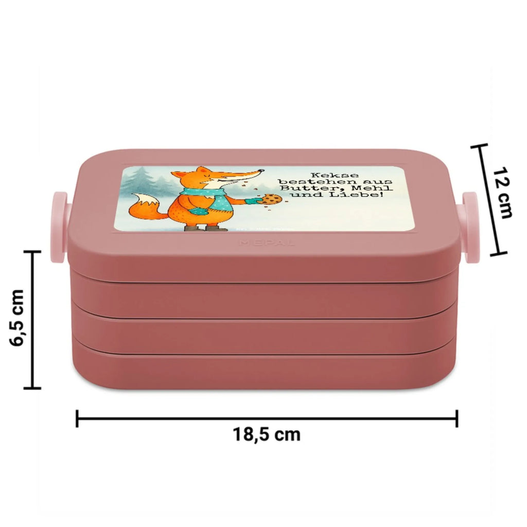 MEPAL Bentobox Fuchs Keks Design Lunchbox, Brotdose, Bentobox, Fuchs, Winter, Liebe, Kekse, Füchse, Weihnachtszeit, Plätzchen, Küche Deko, Backen Spruch