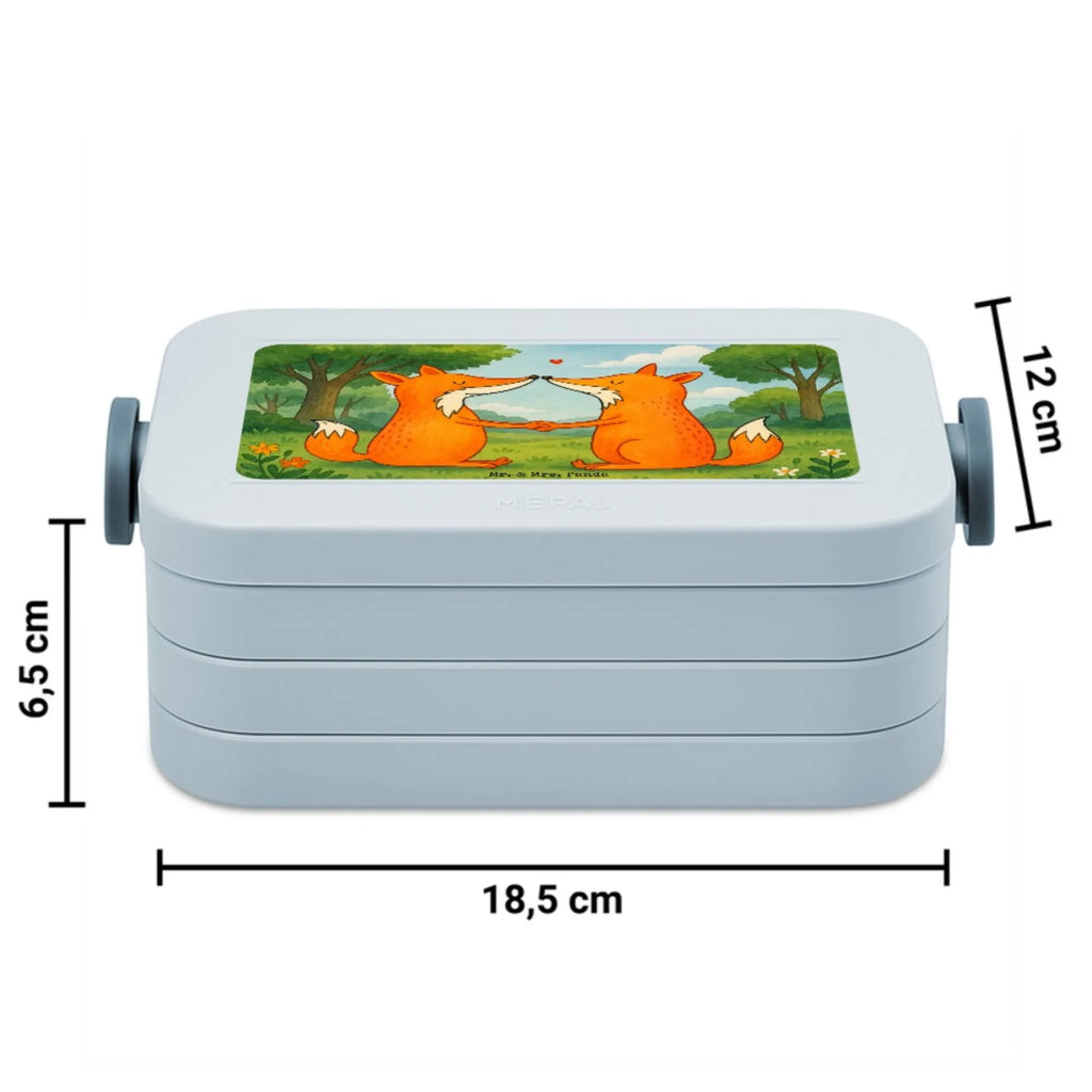 MEPAL Bentobox Füchse Liebe Design Brotdose, Bentobox, Lunchbox, Fuchs, Freundin, Liebesbeweis, Paar, Liebespaar, Fox, Ehemann, Füchse, Verlobte, Partner, Freund, Ehefrau, Liebe, Ehe