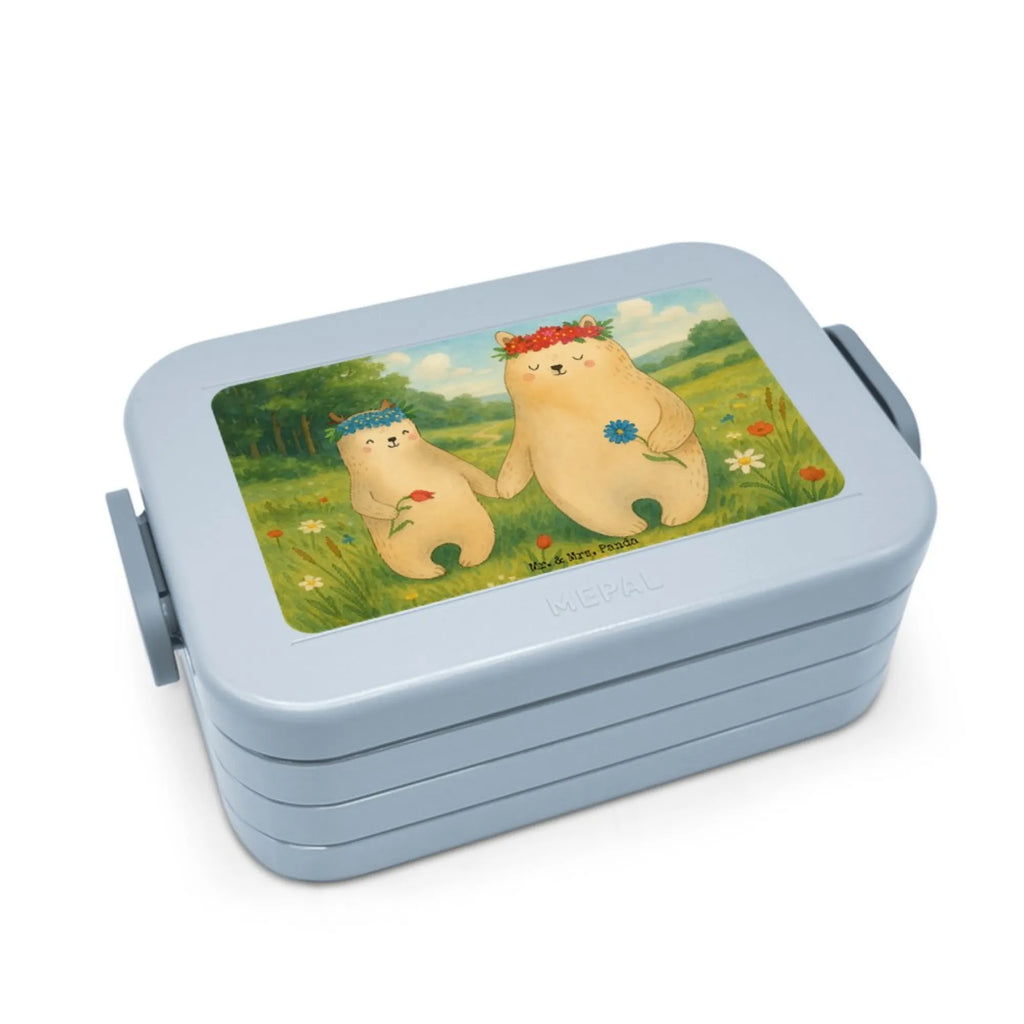 MEPAL Bentobox Bären mit Blumenkranz Design Lunchbox, Brotdose, Bentobox, Familie, Vatertag, Muttertag, Bruder, Schwester, Mama, Papa, Oma, Opa, beste Mutter, Lieblingsmensch, Kind, Mutti, Geschenk Mama. Muttertag, Bär, Family, weltbeste Mama, Mami, Lieblingsmama, Bären, Töchter, Kinder, Tochter, Vorbild, Mutter